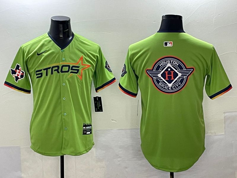 Men Houston Astros Blank Green three generations Joint Name 2025 Nike MLB Jersey style 27